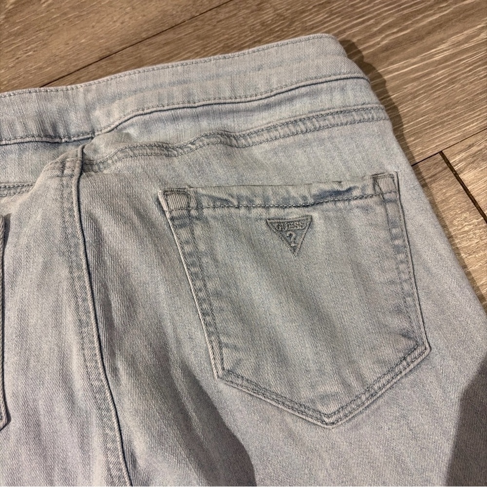 Vtg Guess Jeans Y2K 90s Women’s Low Rise Stretch Capri Pants  Lace Up Sz 28 - Picture 7 of 7